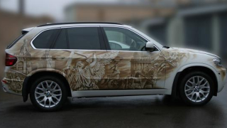 Illustration for article titled Ridiculous Airbrushed BMW X5 Is A Truly Russian Creation